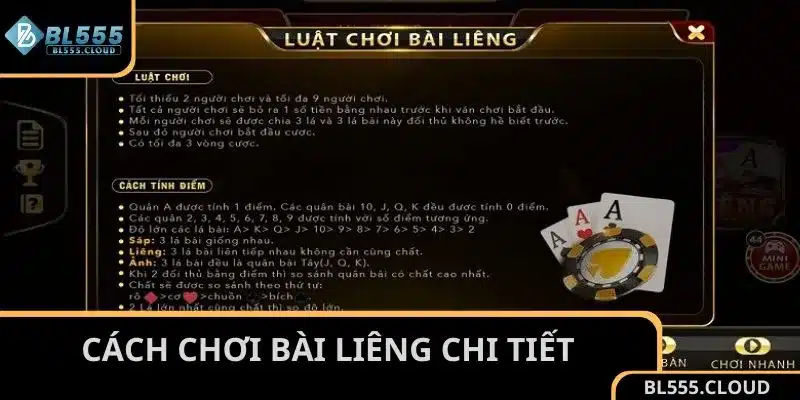 Cách chơi bài Liêng chi tiết